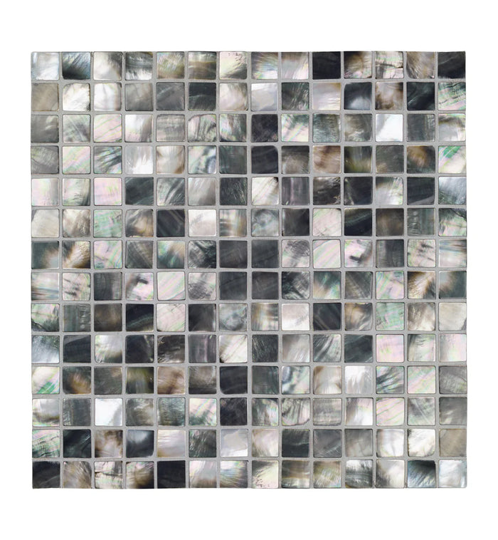 Mother of Pearl Black Square Mosaic