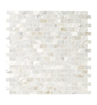 Mother of Pearl White Rectangle Brick Mosaic Sample