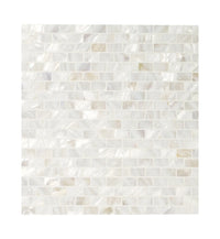 Mother of Pearl White Rectangle Brick Mosaic Sample