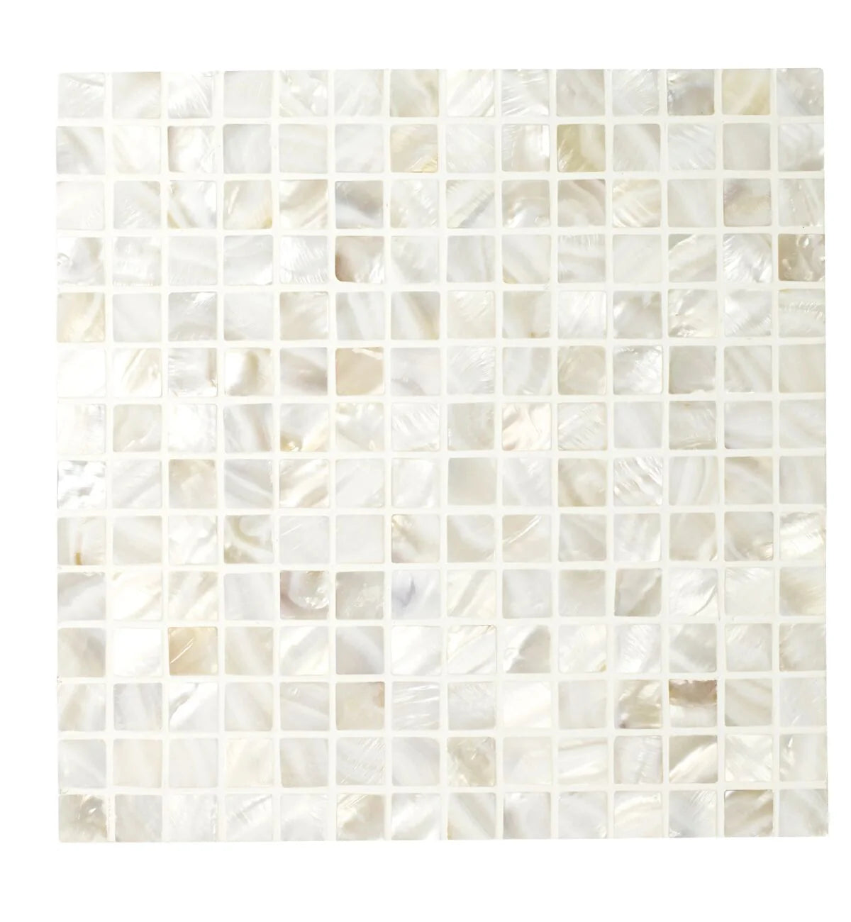 Mother of Pearl White Square Mosaic Sample