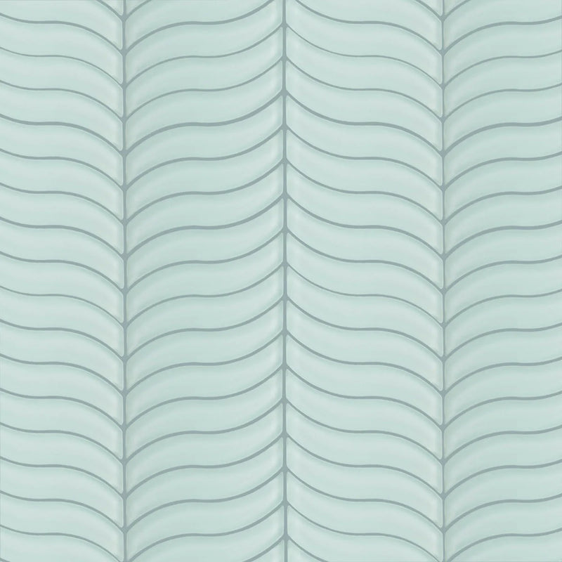 Nordic Glass Bergen Fjord Green Mosaic