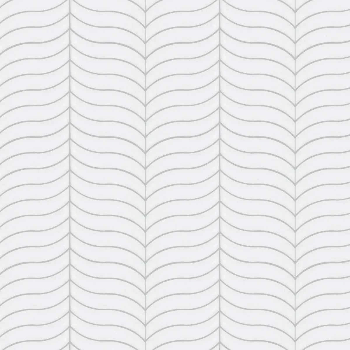 Nordic Glass Bergen Snow White Mosaic