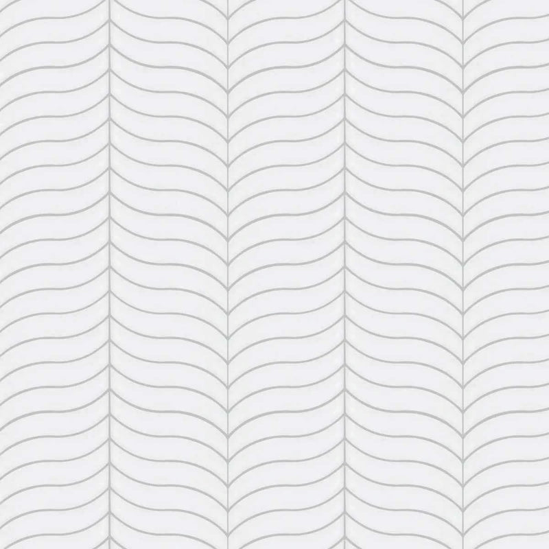 Nordic Glass Bergen Snow White Mosaic