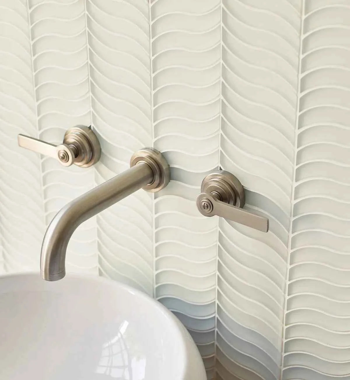 Nordic Glass Bergen Snow White Mosaic