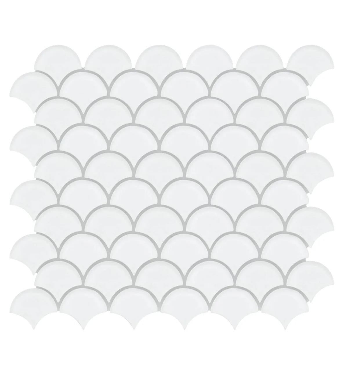 Nordic Glass Tromso Snow White Mosaic Sample