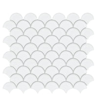 Nordic Glass Tromso Snow White Mosaic Sample