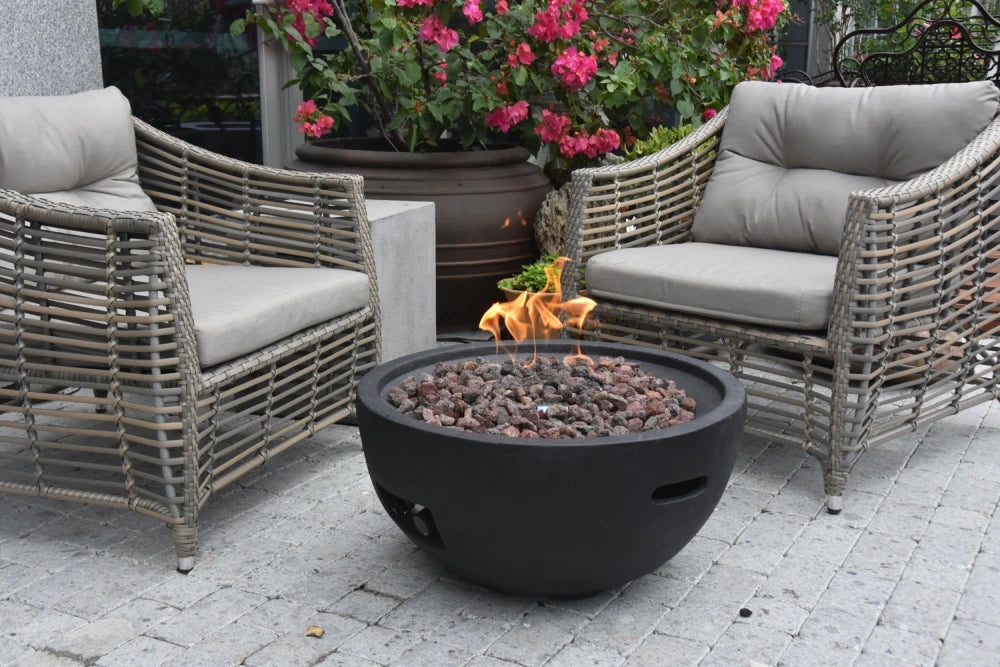 Jefferson Black Fire Bowl, Glass-fibre reinforced concrete