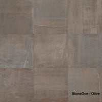 StoneOne Stone & Cement Effect, 3 sizes, Olive, from £43.68/ M2 Concrete & Cement Effect Porcelain Tiles Grey Tile Marca Corona