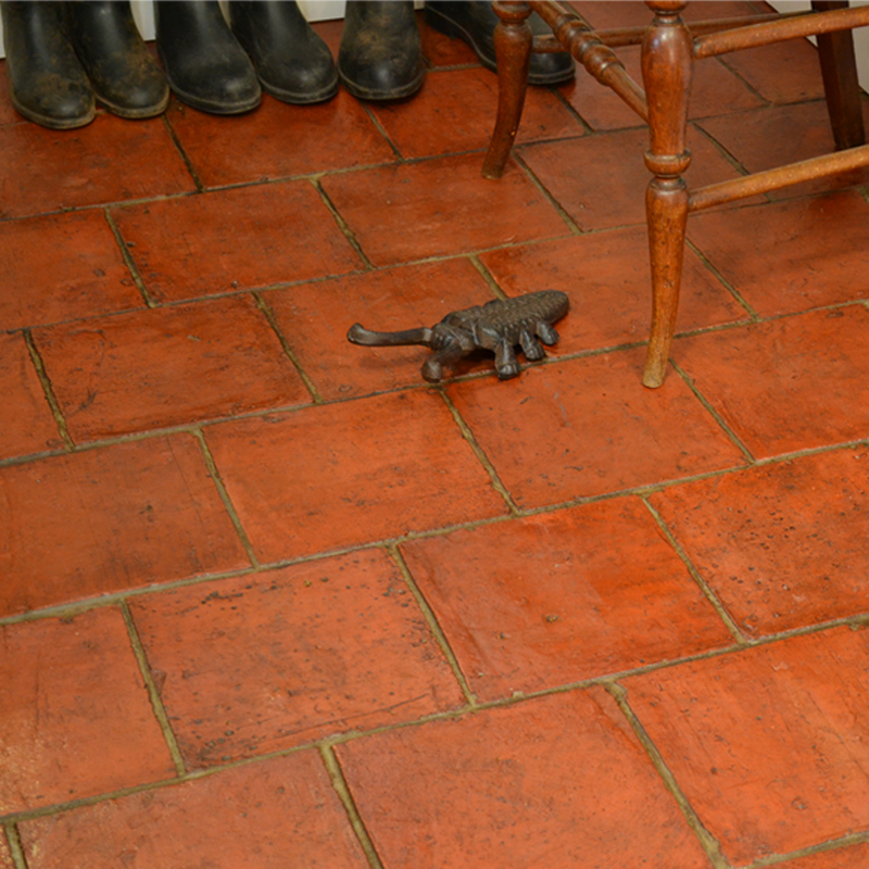 Red Handmade Terracotta Floor Tiles 200x200x20mm