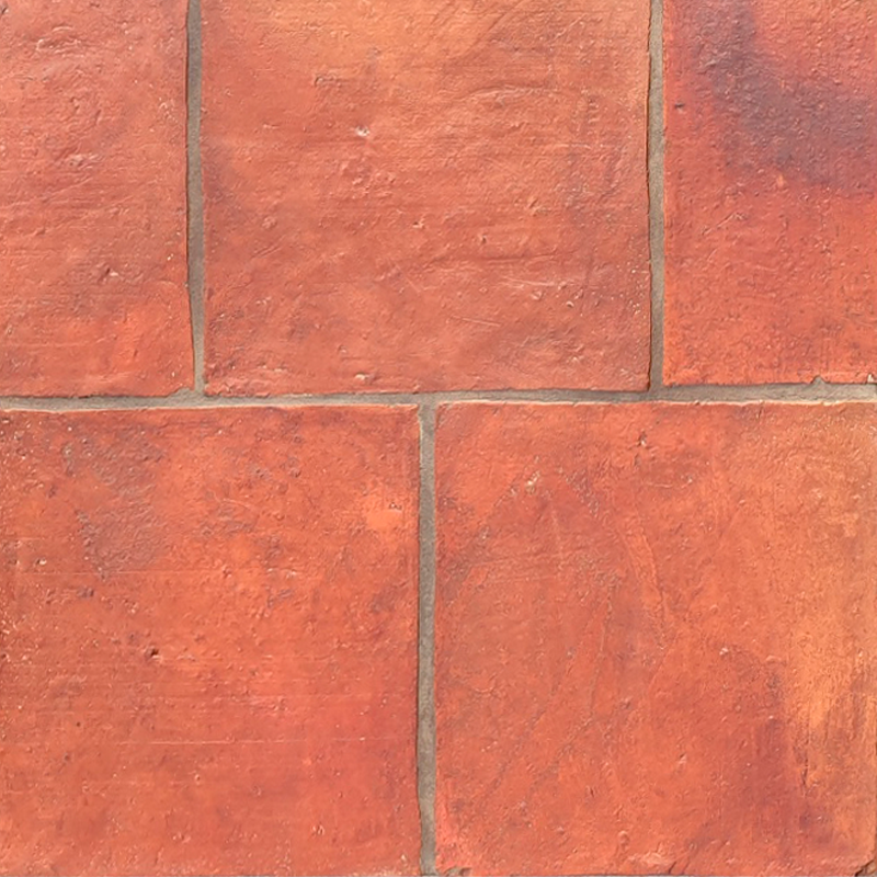 Red Handmade Terracotta Floor Tiles 340x340x25mm