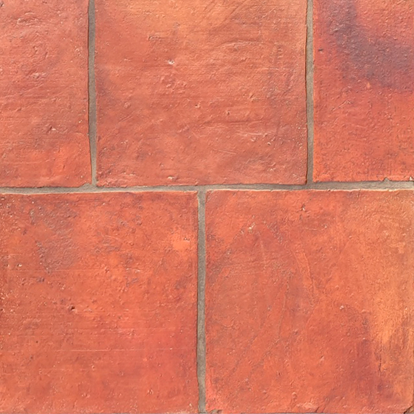 Red Handmade Terracotta Floor Tiles 340x340x25mm