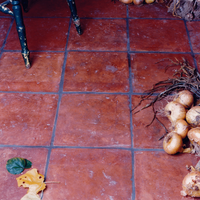 Red Handmade Terracotta Floor Tiles 340x340x25mm