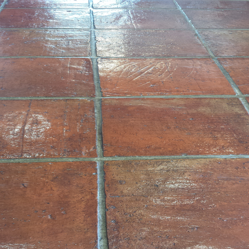 Red Handmade Terracotta Floor Tiles 340x340x25mm
