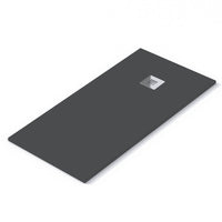 Blackman Rowe Urban Slate Effect Rectangular Shower Tray & Waste 900mm x 760mm Charcoal Grey