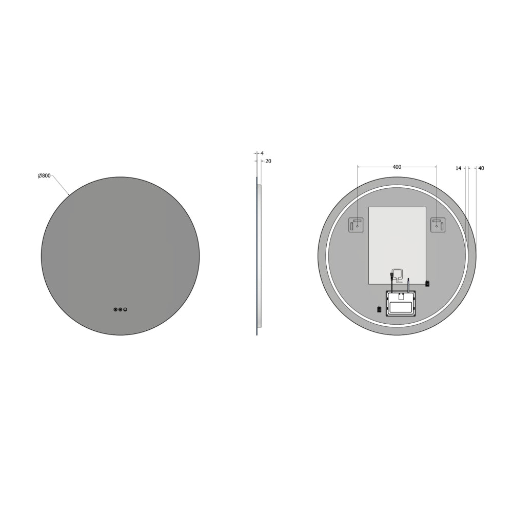 Claris Round Mirror, 4 sizes