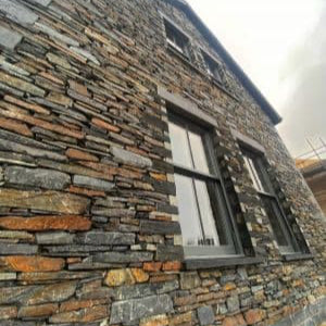 Stone wall with a window