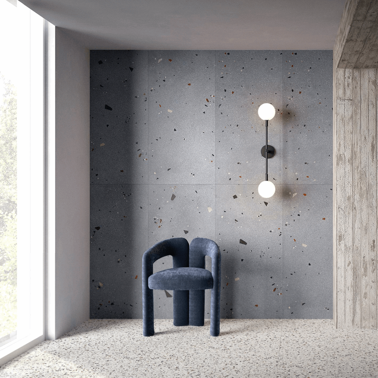 Kado, Terrazzo Porcelain, 3 sizes from £60.12 / M2 Clay Flakes Brown Tile Concrete & Cement Effect Porcelain Tiles Contemporary Porcelain Tiles Contemporary Tile Sale Cream Tile Decorative Tiles Sale Blackman Rowe