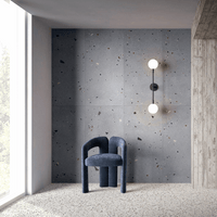 Kado, Terrazzo Porcelain, 3 sizes from £60.12 / M2 Lead Flakes Concrete & Cement Effect Porcelain Tiles Contemporary Porcelain Tiles Contemporary Tile Sale Decorative Tiles Grey Tile Sale Blackman Rowe