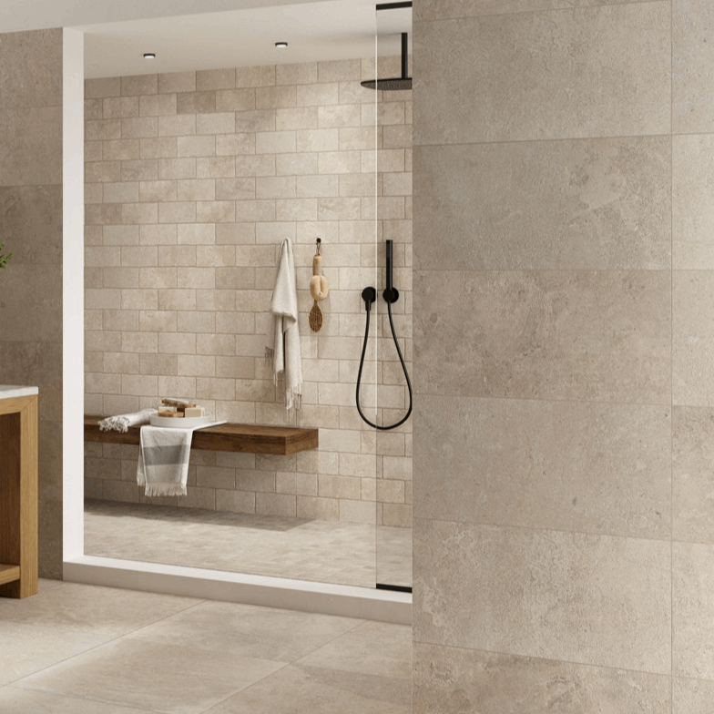 Mas De Provence, Porcelain, £63.36 / M2 Cloud Cream Tile Sale Stone Effect Sale Stone Effect Tiles Blackman Rowe