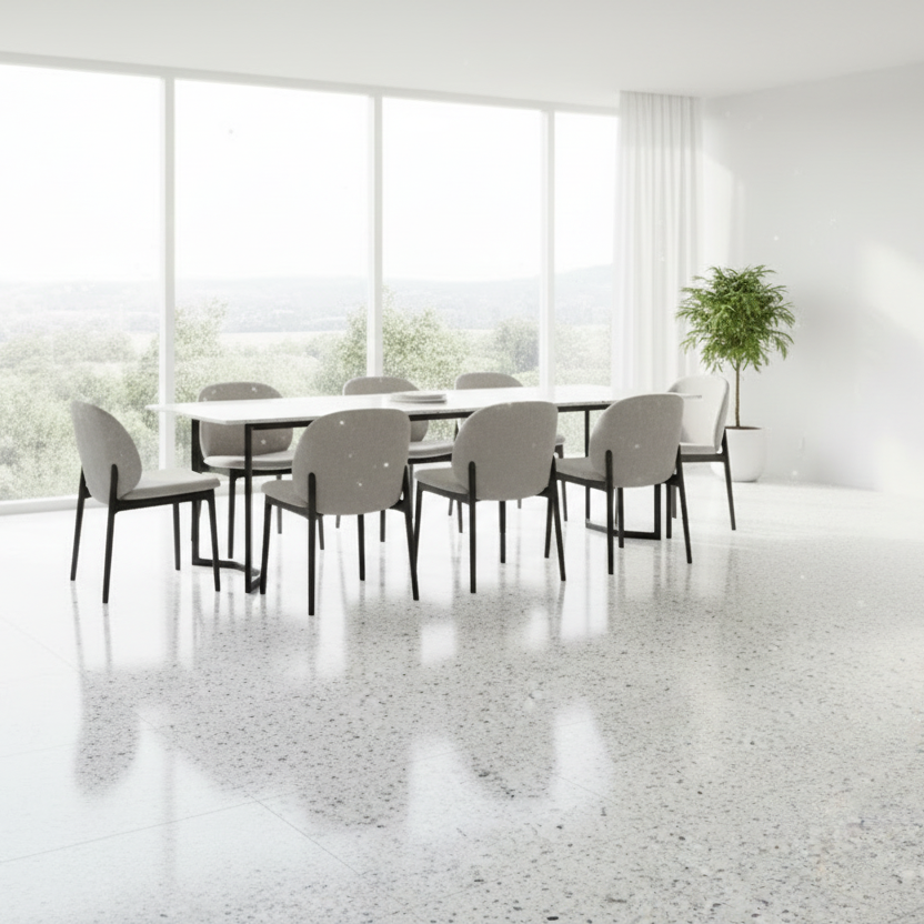 Kado, Terrazzo Porcelain, Ice Flakes 60x60