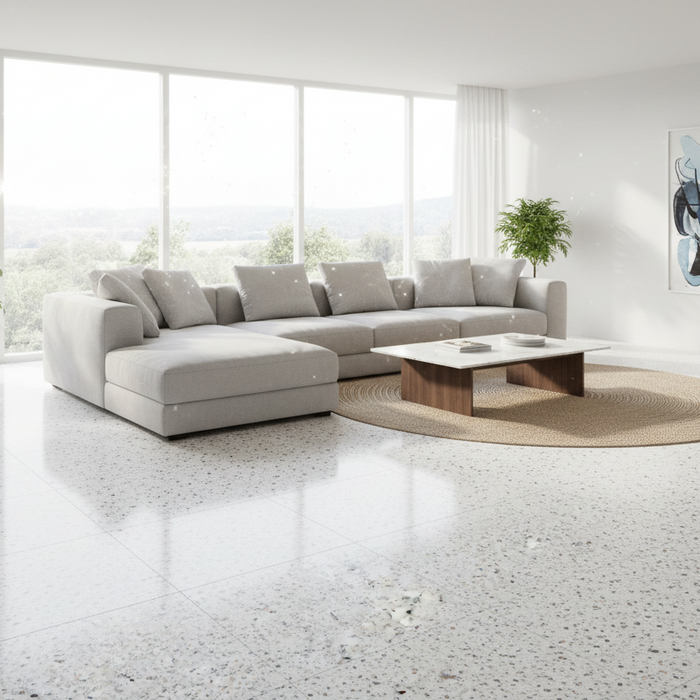 Kado, Terrazzo Porcelain, Ice Flakes 60x120