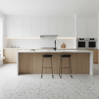Kado, Terrazzo Porcelain, Smoke Flakes 60x60