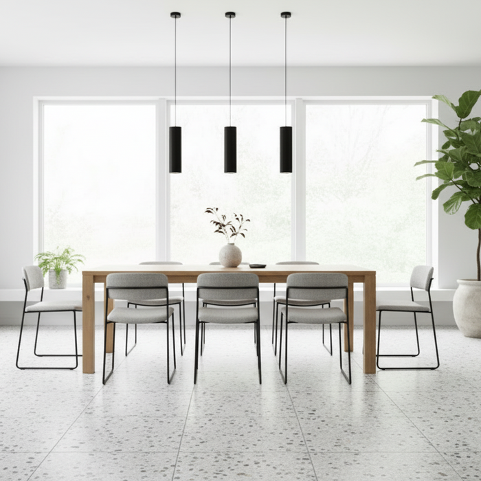 Kado, Terrazzo Porcelain, Smoke Flakes 60x90