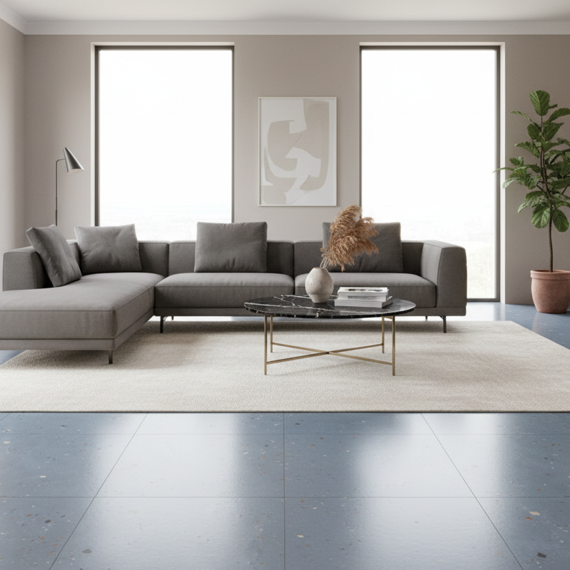 Kado, Terrazzo Porcelain, Ocean Cement 60x120