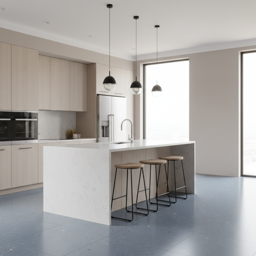 Kado, Terrazzo Porcelain, Ocean Cement 60x60