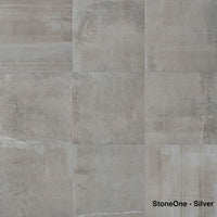 StoneOne Stone & Cement Effect, 3 sizes Silver, from £43.68/ M2 Concrete & Cement Effect Porcelain Tiles Grey Tile Marca Corona