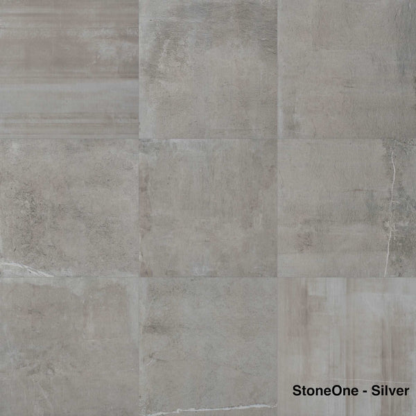 StoneOne Stone & Cement Effect, 3 sizes Silver, from £43.68/ M2