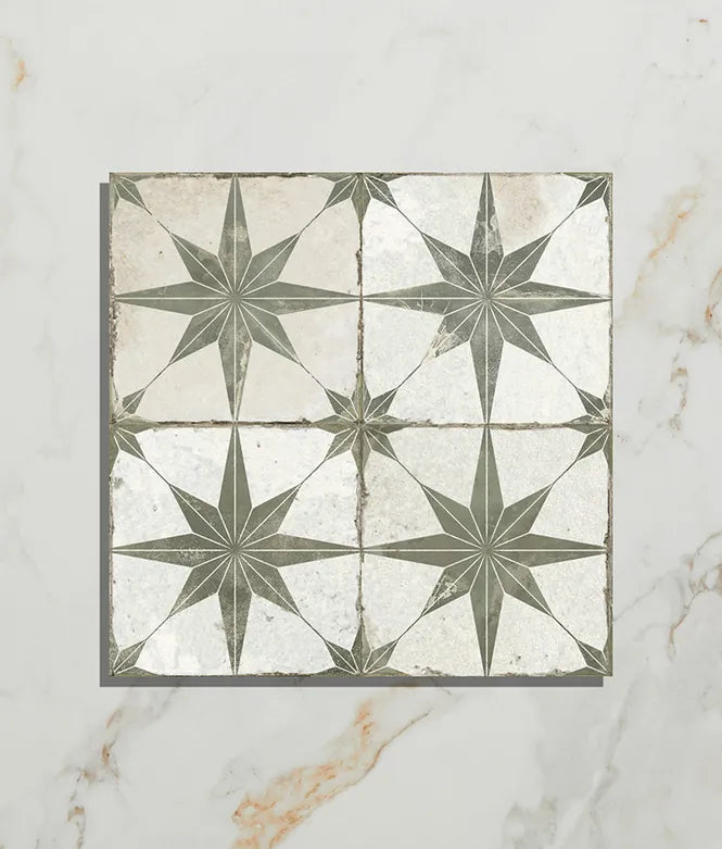 Spitalfields Ceramic Retro Star, four colours, £58.31/M2