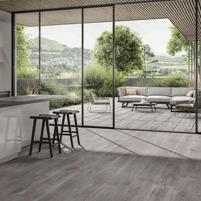 Coppice Porcelain Wood Effect, 2 sizes, Greige, from £59.59/ M2 Grey Tile Wood Effect Tiles Blackman Rowe