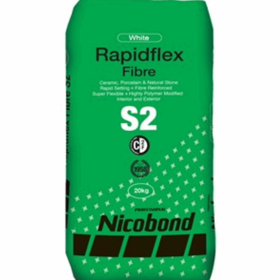 Rapidflex Fibre S2 20kg - Grey Tiling Adhesives & Grout N & C Nicobond