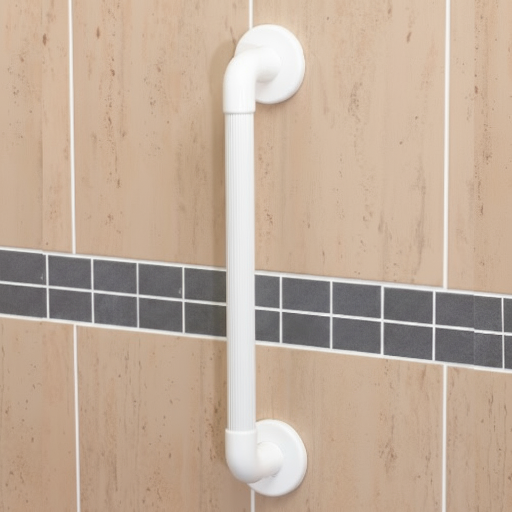 Large plastic fluted white grab rail | Assisted Living | Blackman Rowe