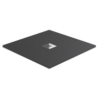 Blackman Rowe Urban Slate Effect Square Shower Tray & Waste 1000mm x 1000mm Charcoal Grey