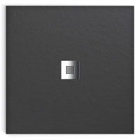 Blackman Rowe Urban Slate Effect Square Shower Tray & Waste 1000mm x 1000mm Charcoal Grey