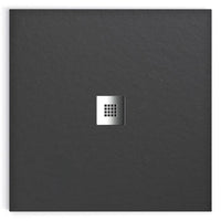 Blackman Rowe Urban Slate Effect Square Shower Tray & Waste 760mm x 760mm Charcoal Grey