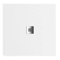 Blackman Rowe Urban Slate Effect Square Shower Tray & Waste 800mm x 800mm Arctic White