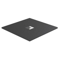 Blackman Rowe Urban Slate Effect Square Shower Tray & Waste 800mm x 800mm Charcoal Grey