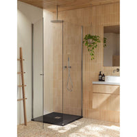 Blackman Rowe Urban Slate Effect Square Shower Tray & Waste 800mm x 800mm Midnight Black