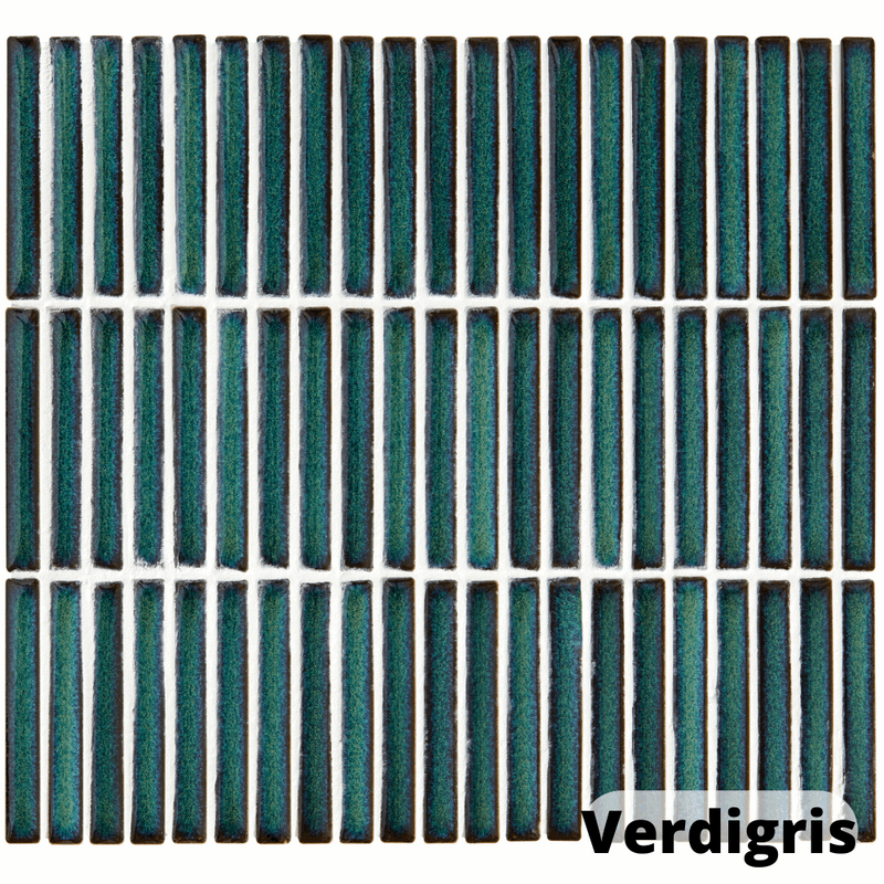 Bamboo Decorative Mosaic, Verdigris, £16.25 per sheet sample Sample Ca Pietra Sample