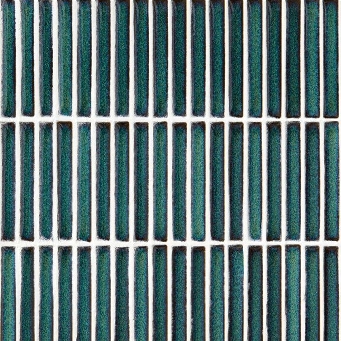 Bamboo Decorative Mosaic, Verdigris, £16.25 per sheet Green Tile Mosaic Tiles Porcelain Decorative Tiles Ca Pietra