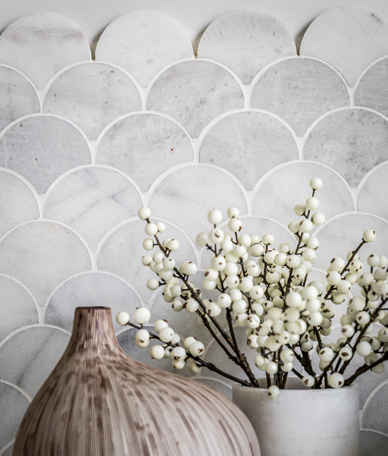 Long Island Marble Honed Finish Scallop 27cm