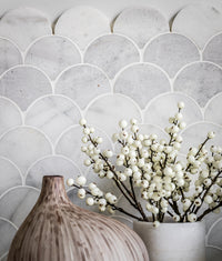 Long Island Marble Honed Finish Scallop 27cm Sample