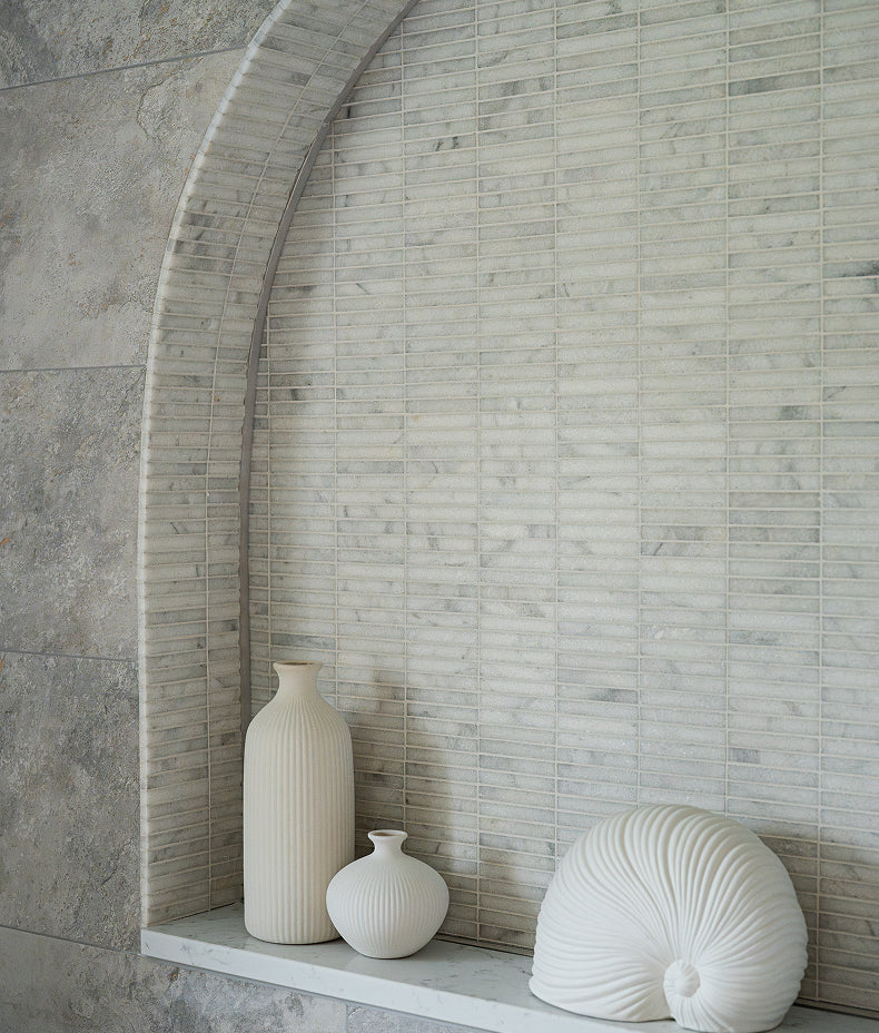 Long Island Marble Bamboo Mosaic 30.5cm