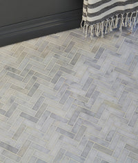 Long Island Marble Herringbone Mosaic 34cm Sample