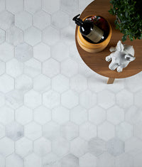 Long Island Marble Honed Finish Large Hexagon 37cm