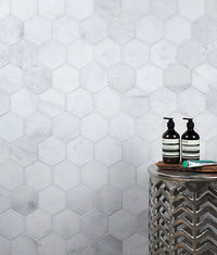 Long Island Marble Honed Finish Large Hexagon 37cm