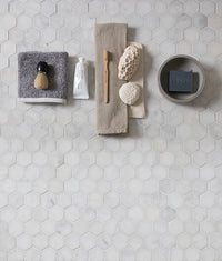 Long Island Marble Small Hexagon Mosaic 30.5cm